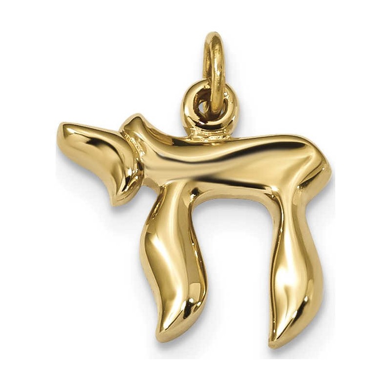 Sterling Silver Gold-Plated Chai Pendant | Jewelry | Judaica